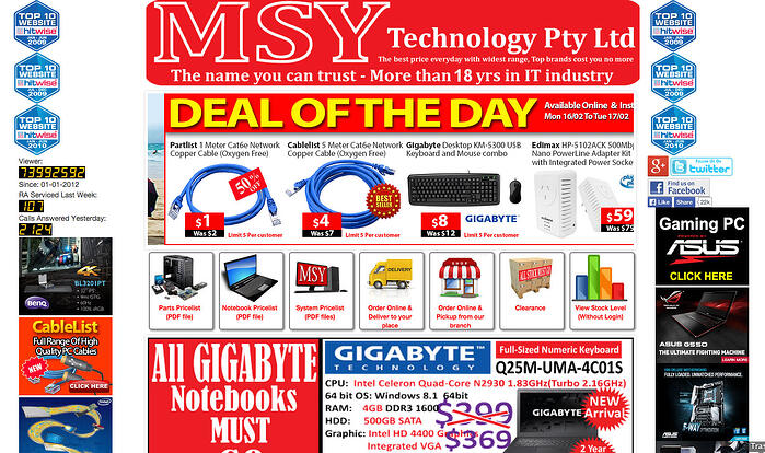 MSY - Bad Use of White Space on Websites