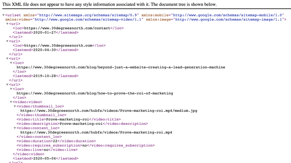 xml sitemap